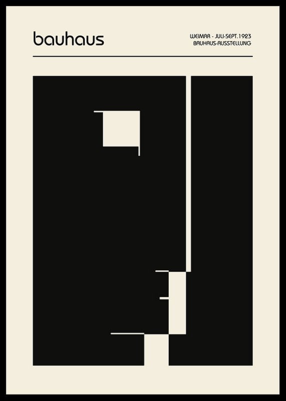 Graphic Bauhaus-inspired design with black shapes on a beige background-12