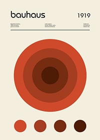Grafisk illustration med koncentriska cirklar i rött och brunt-1