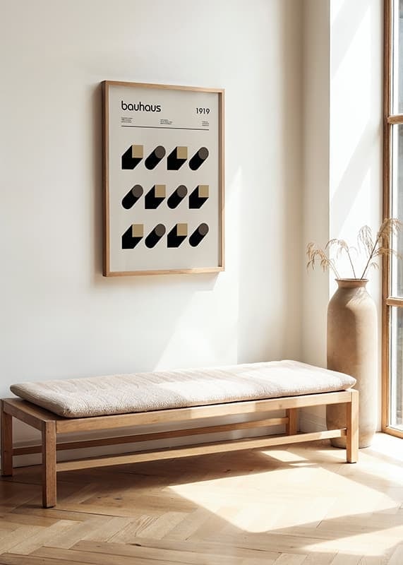 Graphic Bauhaus-inspired design with geometric shapes-12