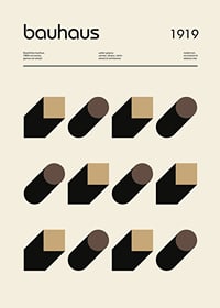 Graphic Bauhaus-inspired design with geometric shapes-1