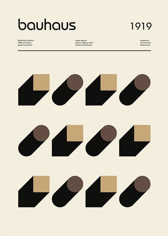 Graphic Bauhaus-inspired design with geometric shapes-12