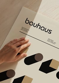Graphic Bauhaus-inspired design with geometric shapes-3