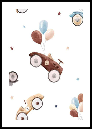 Plakat Cars And Balloons