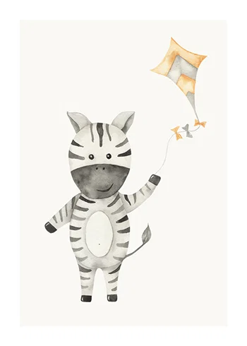 Poster Zebra Kite