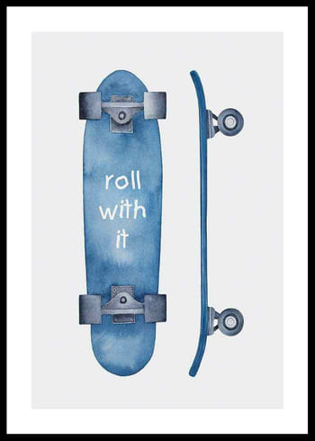 Poster Skateboard Roll
