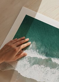 Aerial view of sandy beach with turquoise sea and white waves-9