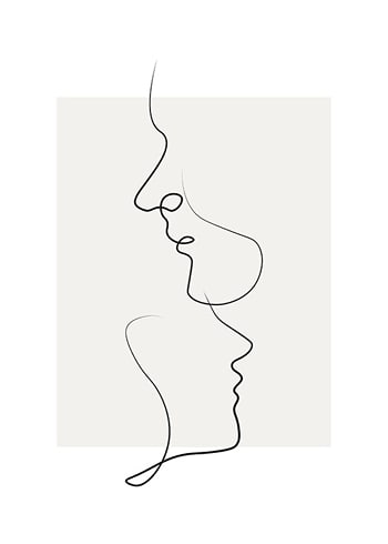 Poster Shapes Line Art No3