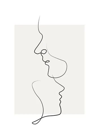 Poster Shapes Line Art No3