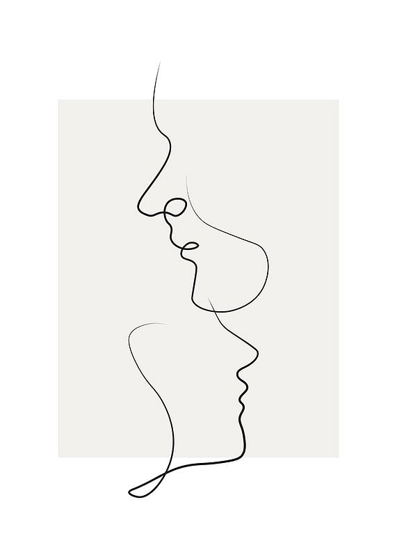 Poster Shapes Line Art No3