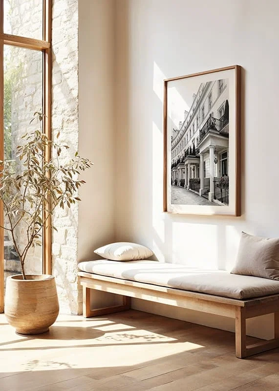 Photograph of white Georgian townhouses with wrought iron details-12