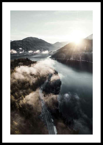Poster Clouds Over Lake