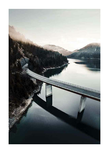 Poster Bridge Over Lake