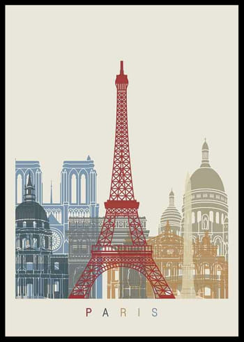 Poster Paris Landmarks
