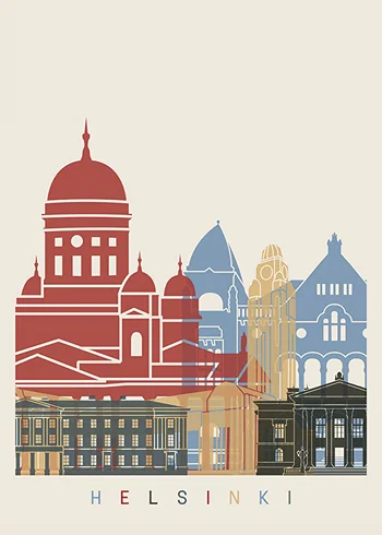 Poster Helsinki Landmarks