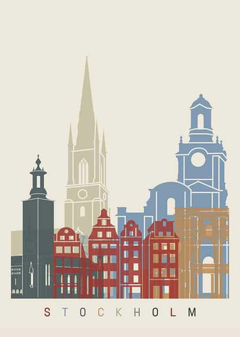Poster Stockholm Landmarks