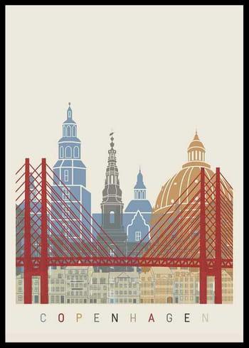 Poster Copenhagen Landmarks