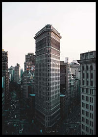 Fotografi av Flatiron Building i New York mot ljus himmel-6