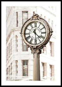Photograph of decorative golden street clock at Flatiron-0