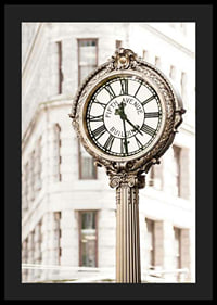 Photograph of decorative golden street clock at Flatiron-4