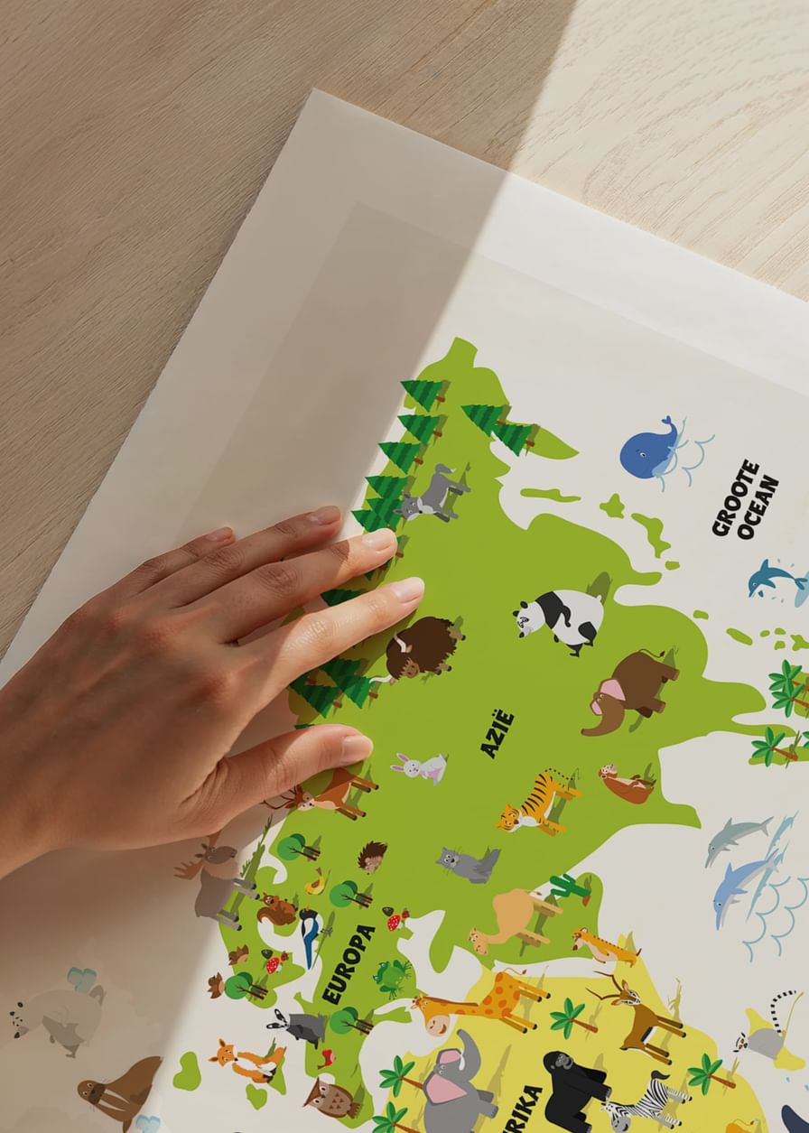 Wereldkaart Met Dieren-12