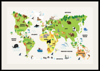 Wereldkaart Met Dieren-2