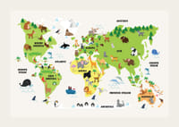 Wereldkaart Met Dieren-3