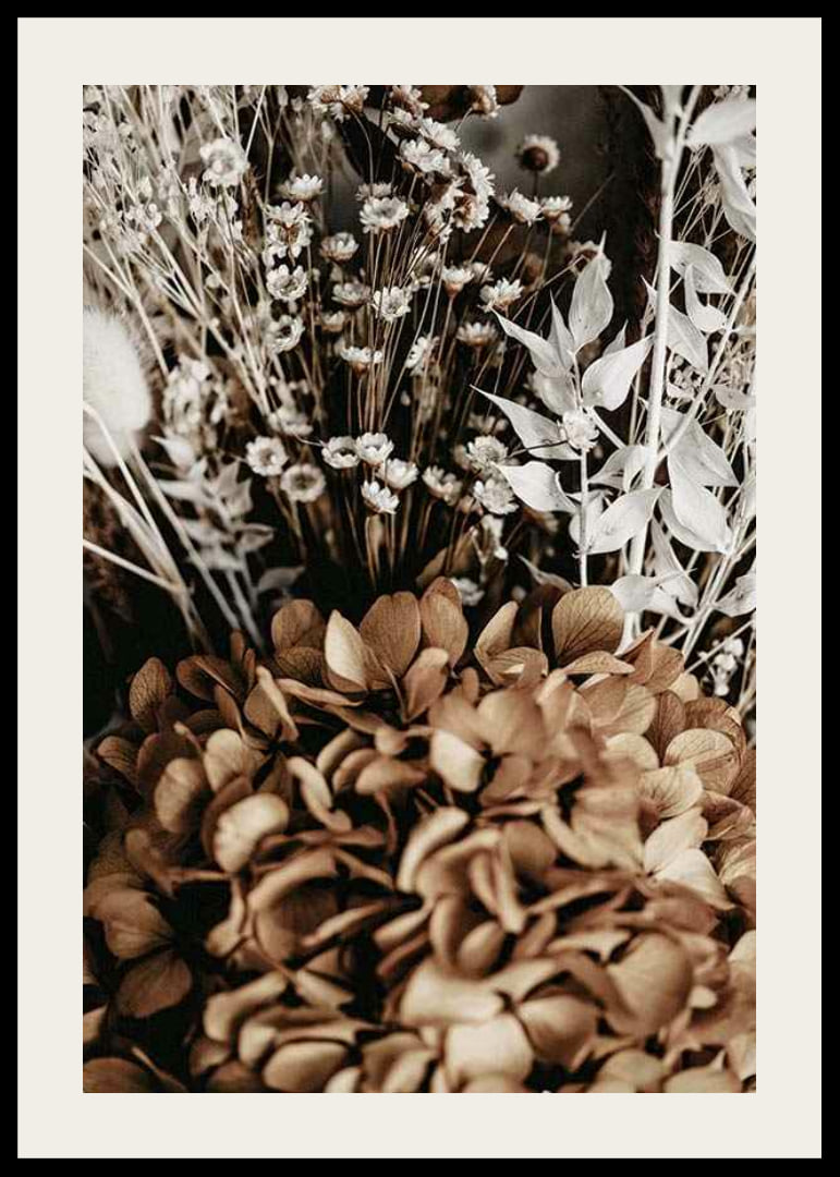 Fotografi av torkade blommor i bruna och beige toner-12