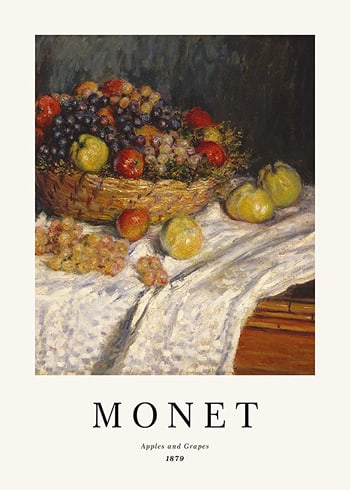Plagát Monet Apples And Grapes