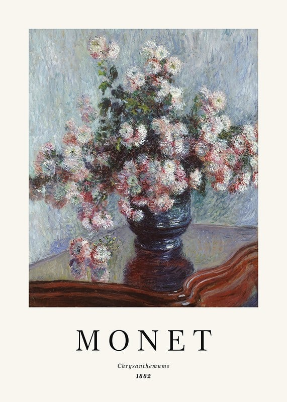 Póster Monet Chrysanthemums