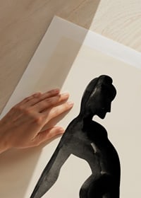 Watercolor of woman in kneeling position on light background-9