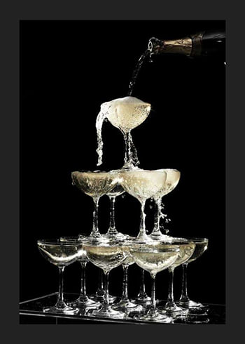 Plagát Champagne Fountain