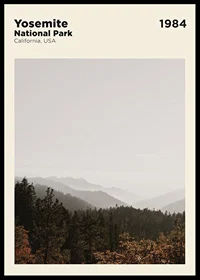 Mist-shrouded mountains and pine forest in soft, muted tones-0