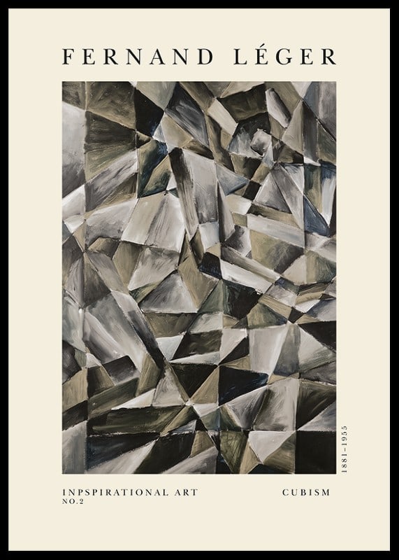 Abstract geometric shapes in muted gray and beige tones, Fernand Léger-12