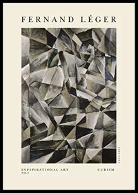 Abstract geometric shapes in muted gray and beige tones, Fernand Léger-0