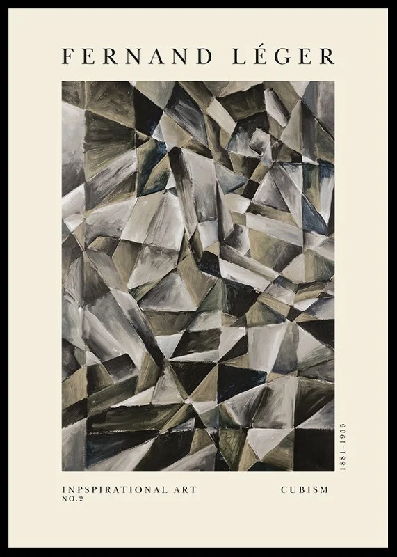 Abstract geometric shapes in muted gray and beige tones, Fernand Léger-12