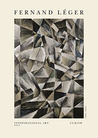 Abstract geometric shapes in muted gray and beige tones, Fernand Léger-1