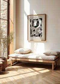 Abstract Cubist Face in Black, White and Beige by Fernand Léger-2
