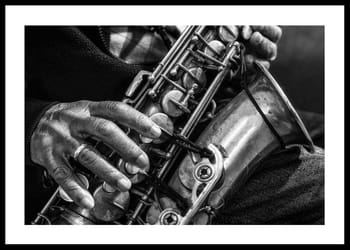 Poster Playing The Saxophone