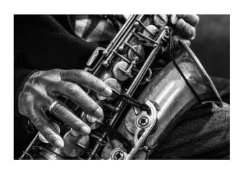 Poster Playing The Saxophone