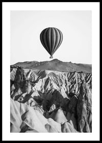 Hot Air Balloon B&W-0