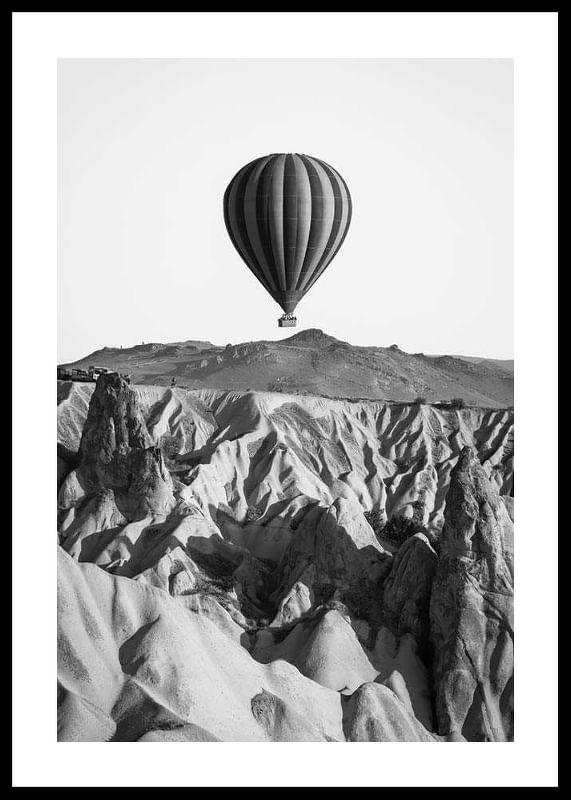 Hot Air Balloon B&W-12