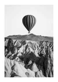 Hot Air Balloon B&W-1