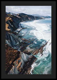 Photographic coastal landscape with cliffs and blue sea-4
