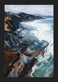 Photographic coastal landscape with cliffs and blue sea-5