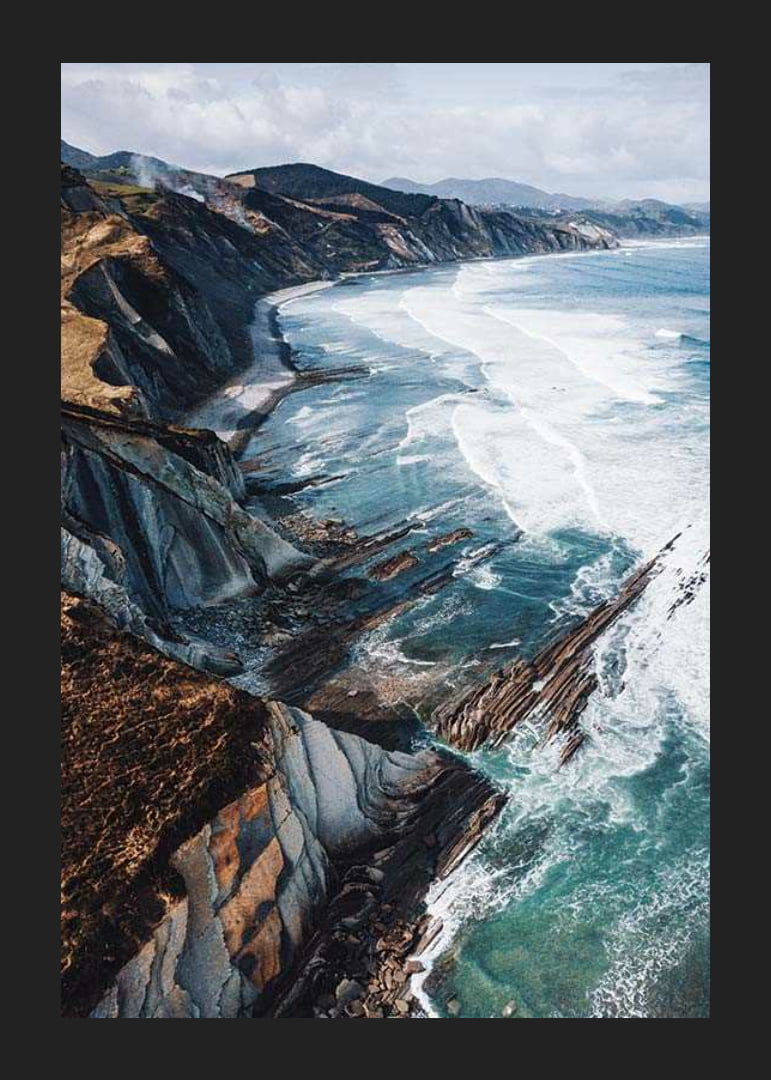 Photographic coastal landscape with cliffs and blue sea-12