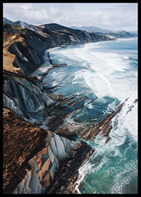 Photographic coastal landscape with cliffs and blue sea-6