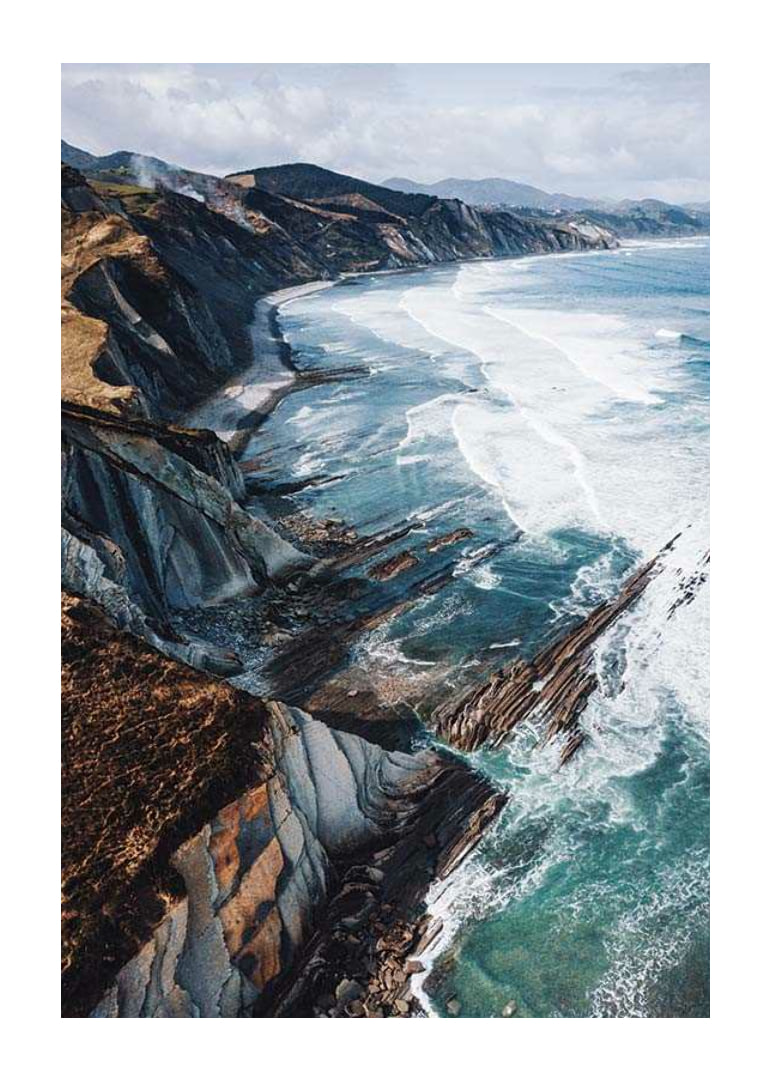 Photographic coastal landscape with cliffs and blue sea-12