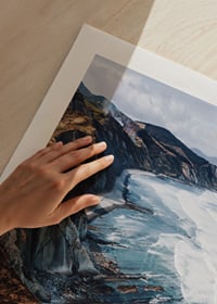 Photographic coastal landscape with cliffs and blue sea-9