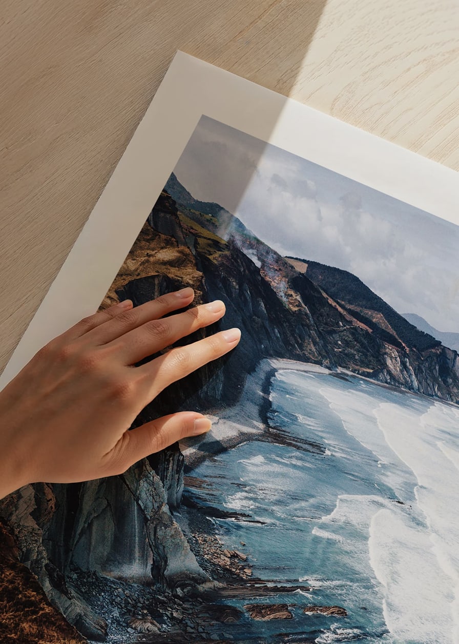 Photographic coastal landscape with cliffs and blue sea-12