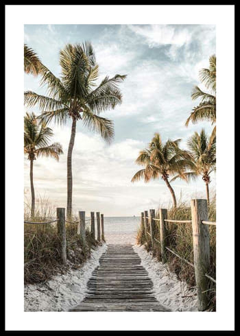 Poster Footbridge Beach